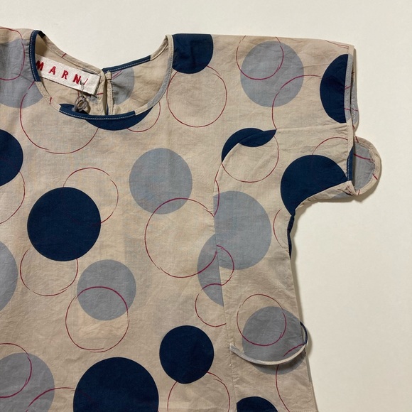 Marni NWT Kids Indigo Cotton Printed Top Size 6 - Picture 2 of 8